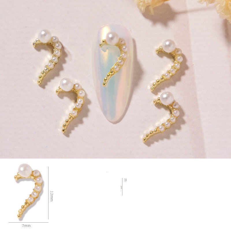 Love Heart Alloy Nail Art Jewelry – DIY Rhinestone Nail Decorations